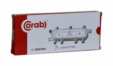 5-2400 Mhz CORAB 6 virzienu sadalītājs-SPLITTER ar caurplūdes sprieguma padevi