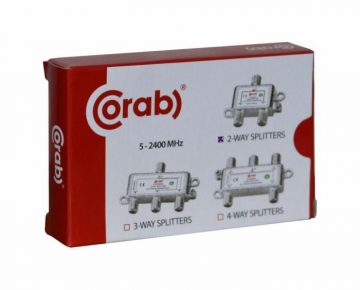 5-2400 Mhz CORAB 2-WAY SPLITTER-SPLITTER ar sprieguma pārnesi