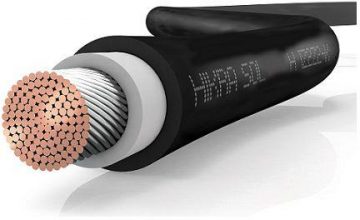 Saules kabelis 4mm2 HIS, HIKRA (H1Z2Z2-K) BLACK 1m