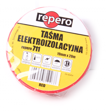 REPERO 711E SARKANA 19MMX20M IZOLĀCIJAS LENTE
