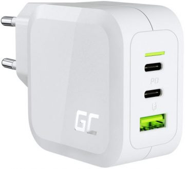 Green Cell POWERGAN 65W 2xUSB-C 1xUSB-A lādētājs CHARGC08W