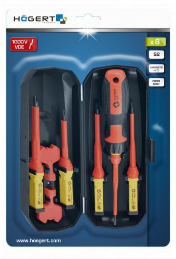 Hoegert HT1S998 Kruvikeerajad - 8 tk. komplekt, isoleeritud 1000V Hoegert HT1S998 Kruvikeerajad - 8 tk. komplekt, isoleeritud 1000V