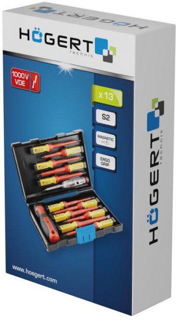 Hoegert HT1S997 kruvikeerajad - 13 osaline komplekt, isoleeritud 1000V Hoegert HT1S997 kruvikeerajad - 13 osaline komplekt, isoleeritud 1000V