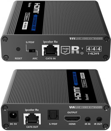 Spacetronik IP SPH-676C 4K HDMI uz LAN kaskādes pārveidotājs - komplekts