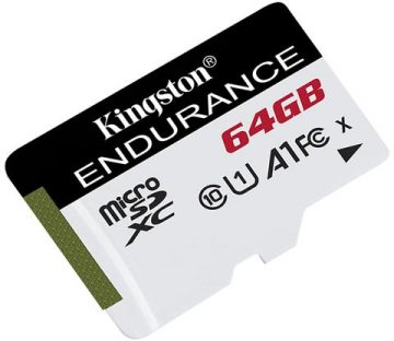 Kingston High-Endurance UHS-I 64GB microSD atmiņas karte 24/7 (videoreģistratori un monitorings)