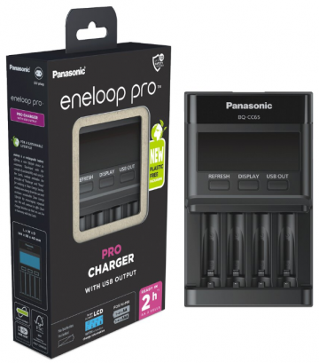 Panasonic Eneloop BQ-CC65 ECO laetav Ni-MH akulaadija Panasonic Eneloop BQ-CC65 ECO laetav Ni-MH akulaadija