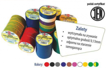 REPERO 711E IZOLĀCIJAS LENTE DZELTENI ZAĻA 19MMX20M
