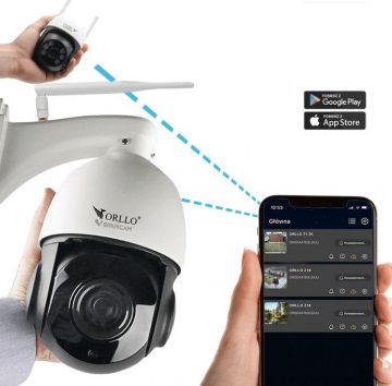 ORLLO Z18 āra 4 MP rotējošā IP kamera SIM karte