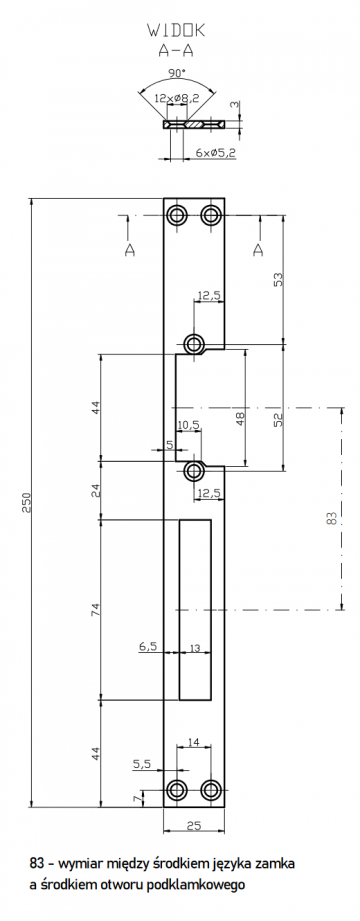 HARTTE garš plakans stienis OK-P4, 3 mm, STC, atvērts