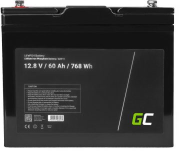 LITHIUM-GELENIUM-PHOSPHATE LIFEPO4 žalia baterija 12V 60Ah