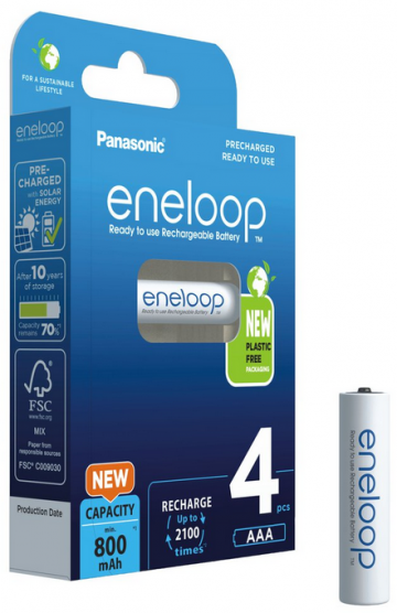 R03 / AAA Panasonic Eneloop 800mAh BK-4MCDE/4BE laetavad akud (blister 4 tk.) R03 / AAA Panasonic Eneloop 800mAh BK-4MCDE/4BE laetavad akud (blister 4 tk.)