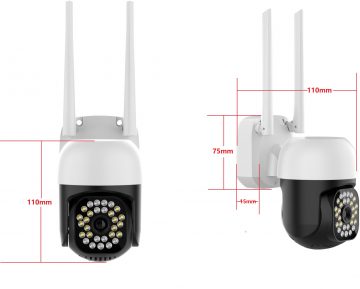 Уличная PTZ-камера EasyCam WiFi Tuya 35 м, 8 Мп, 4-кратный дальномер, EC-8PT12L16IR