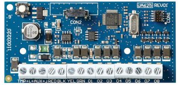 DSC vājas strāvas izejas paplašinātājs NEO 8 Izejas moduļa paplašinātājs HSM2208