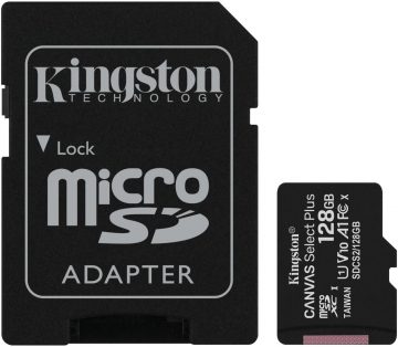 Kingston Canvas Select Plus microSDXC C10 UHS-I 128GB atmiņas karte