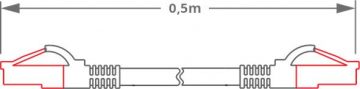 PATCHCORD GETFORT CAT.6A S/FTP LSOH kaabel 0,5 m hall
