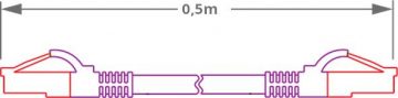 PATCHCORD GETFORT CAT.6A S/FTP LSOH kabelis 0.5m violets