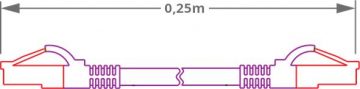 PATCHCORD GETFORT CAT.6A S/FTP LSOH kaabel 0,25m violetsed