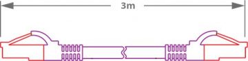 PATCHCORD GETFORT CAT.6A S/FTP LSOH kabelis 3m violets