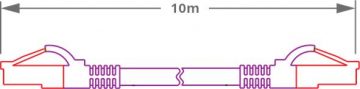 PATCHCORD GETFORT CAT.6A S/FTP LSOH kabelis 10m violets