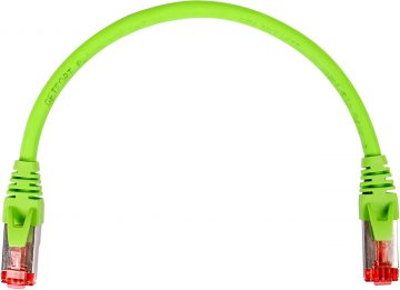 PATCHCORD GETFORT CAT.6A S/FTP LSOH kabelis 0.25m zaļš