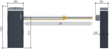 Шлагбаум CAME GARD GT8 - устанавливается на расстоянии до 8 метров