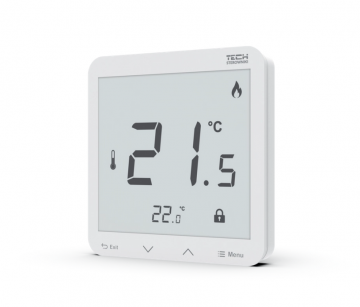 Bezvadu istabas regulatora akumulatora aizmugurējā kārba balta R-8PB PLUS Tech Controls Bezvadu istabas regulatora akumulatora aizmugurējā kārba balta R-8PB PLUS Tech Controls