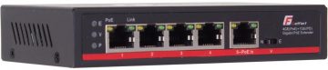 GETFORT POE SLĒDZIS 4GE+1GE 90W (POE-IN)