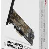 Axagon PCEM2-D PCIe NVME + SATA M.2 adapteris