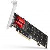 Axagon PCEM2-ND PCIe 2x NVME M.2 adapter