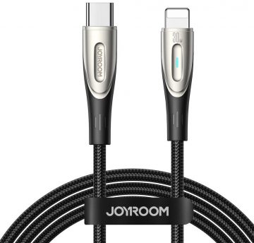 USB-C / Lightning Joyroom Star-Light Series SA27-CL3 120cm 30W pīts kabelis melns