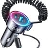 Joyroom 3-in-1 auto lādētājs JR-CL07 60W 4.0A PD 3.0 QC 3.0 1x USB-A 1x USB-C ar 1,6M kabeli