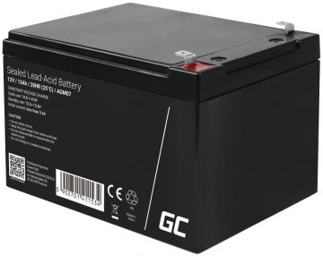 Аккумуляторная батарея AGM VRLA 12 В 12 А·ч зеленого цвета