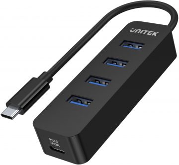 Unitek H1117B USB-C hub, 4 USB 3.1 ports, active, 10 W Unitek H1117B USB-C hub, 4 USB 3.1 ports, active, 10 W