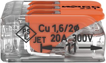 Universal quick connector LINE/WIRE 3x 0.2-4mm2 WAGO 221-413 (1 pc.)