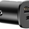 Автомобильное зарядное устройство Baseus Square CCALL-AS01 30 Вт 5 А 1x USB-A 1x USB-C QC 4.0+