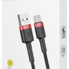 КАБЕЛЬ USB-A / USB-C Baseus Cafule CATKLF-A91 50 см 3A QC 3.0 черный / красный кабель