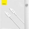USB-C / Lightning iPhone laidas Baseus Superior CATLYS-A02 1m 20W PD greitas įkrovimas WHITE PREMIUM