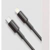 Кабель USB-C/Lightning для iPhone Baseus Cafule CATLGD-A01, 2 м, 20 Вт, PD, быстрая зарядка, черный, с чехлом