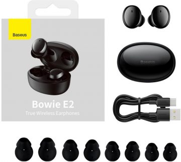 Baseus Bowie E2 TWS FREE HEADSET NGTW090001 BT 5.2 IP55 BLACK