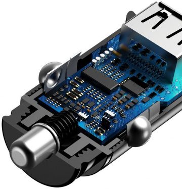 Автомобильное зарядное устройство Baseus Circular CCALL-YD01 30 Вт 5 А 2x USB-A QC 3.0