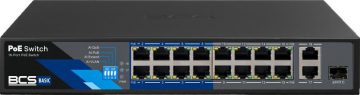 BCS BASIC PoE slēdzis BCS-B-SP1602G-1SFP