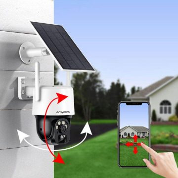 EasyCam IP PTZ kamera saules bezvadu WiFi Tuya 3MP 4x tālummaiņa EC-3PT4DL-S