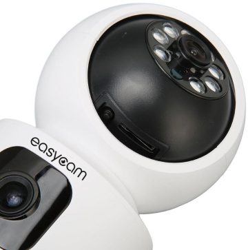 EasyCam IP PTZ kamera iekštelpām duālā WiFi Tuya 4MP (2MP + 2MP) EC-4PT2DL-FL