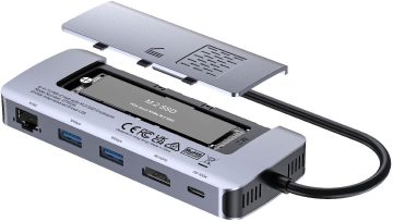 Unitek D1120A01 USB-C 10 Gb/s aktiivne jaotur, M.2 draivi korpus, HDMI Unitek D1120A01 USB-C 10 Gb/s aktiivne jaotur, M.2 draivi korpus, HDMI