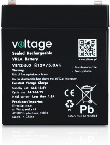 AGM pinge 12V 5Ah VE12-5.0 aku