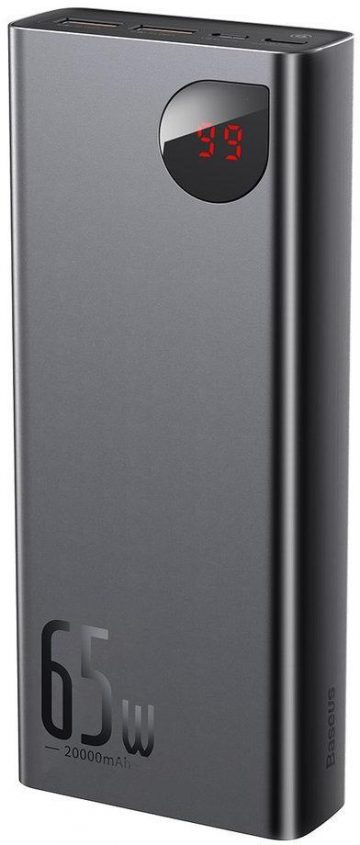 Powerbank Baseus Adaman Digital Display PPIMDA-D01 20000mAh 65W PD QC 3.0 2x USB-A 1x USB-C + KĀBEĻŠ