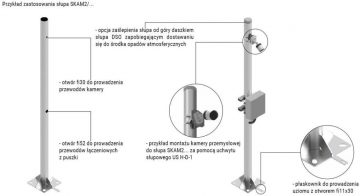 ATS SKAM2/5 pole for installing video surveillance cameras
