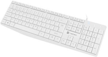 Natec Nautilus Slim vadu tastatūra balta