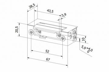 BIRA simetriskais elektriskais streiks ES1-001 12V AC/DC basic