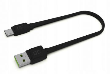 USB-A / USB-C kabelis Green Cell Matte 25cm ULTRA CHARGE QUICK CHARGE 3.0 KABGC03